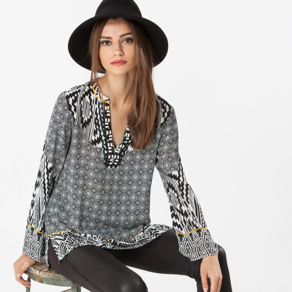 New Hale Bob Eirena Beaded Tunic